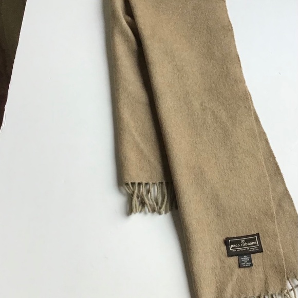 Paco Rabanne solid beige unisex 70% cashmere & 30% wool made in Canada 🇨🇦 - Picture 4 of 7